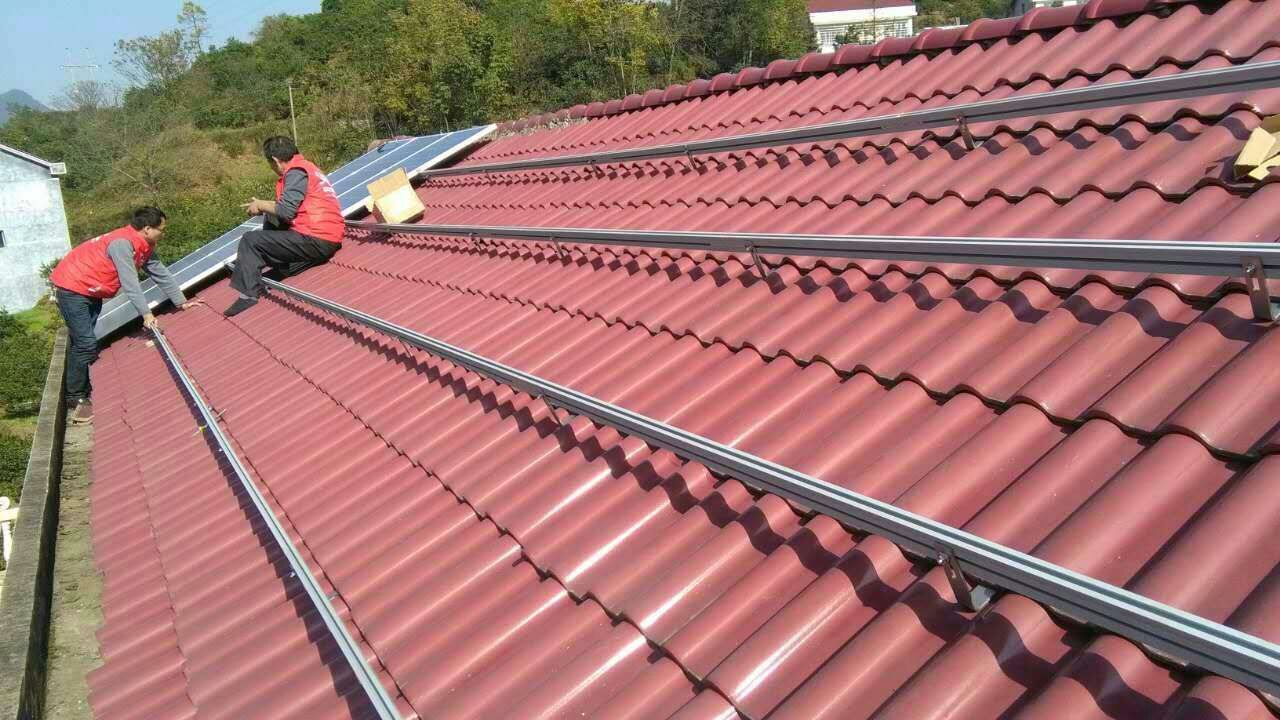 pitched tile roof solar mounting system